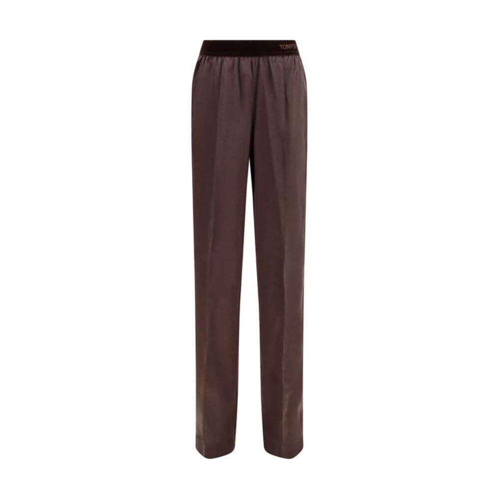 Tom Ford Brown Silk Casual Women's Pants